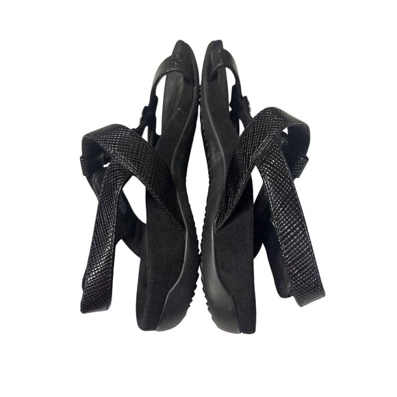 Vionic Womens Farra Black Lizard Sandals Size 10 Adjustable Straps Orthotic Supp - Picture 8 of 8